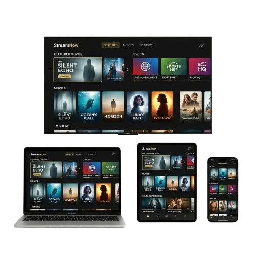 Show IPTV compatible devices mockup
